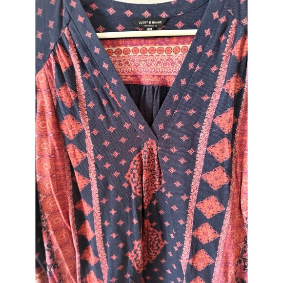 Lucky brand women’s size medium BoHo blouse - Picture 3 of 8